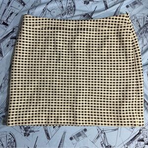 Vintage Banana Republic Black and Cream Checkered Pencil Skirt